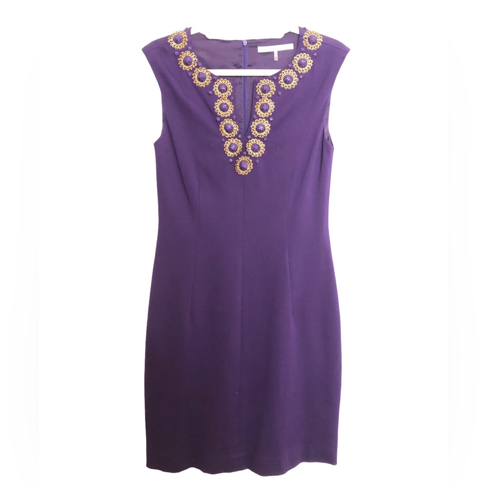 Beautiful purple bejeweled stretchy dress